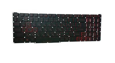 Клавиатура для ноутбука Acer Nitro 5 AN515-54 с подсветкой (Light Red), Black, (No Frame), RU