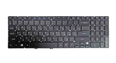 Клавиатура для ноутбука Acer Aspire V5, V5-531, V5-531G, V5-551, V5-551G, V5-571, V5-571G, V5-571P с подсветкой (Light), Black, (No Frame) RU