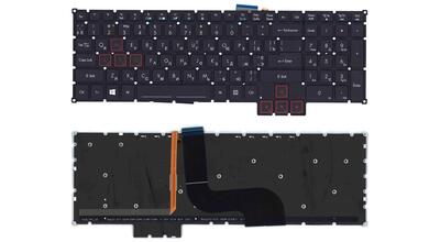 Клавиатура для ноутбука Acer Predator 15 G9-591 с подсветкой (Light), Black, RU