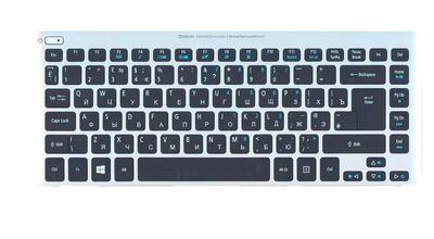 Клавиатура для ноутбука Acer Aspire (V5-471) с подсветкой (Light), Black with Grey, (With Frame), RU - фото 2