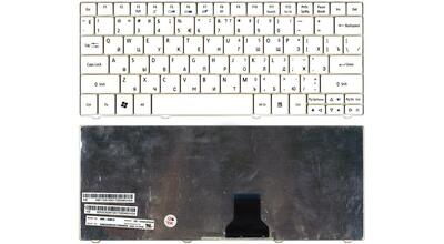 Клавиатура для ноутбука Acer Aspire (1420, 1425, 1425P, 1810, 1810T, 1820, 1825, 1830T) Aspire One (715, 721, 722, 751, 751H, 752, 752H, 753, ZA3, ZA5) Acer Ferrari One (200) White, RU