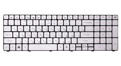 Клавиатура для ноутбука Acer Packard Bell (TM81, TM82, TM86, TM87, TM89, TM94) Silver, (No Frame) RU - фото 2