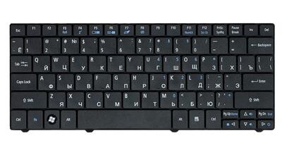 Клавиатура для ноутбука Acer Aspire (1420, 1425, 1425P, 1810, 1810T, 1820, 1825, 1830T) Aspire One (715, 721, 722, 751, 751H, 752, 752H, 753, ZA3, ZA5) Acer Ferrari One (200) Black, RU/EN - фото 2