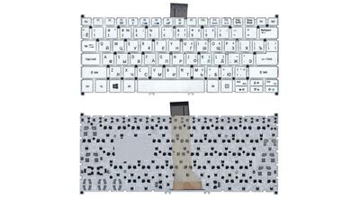 Клавиатура для ноутбука Acer Aspire (V5-122P), White, (No Frame), RU