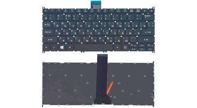 Клавиатура для ноутбука Acer Aspire V5-122, V5-122P, V5-171, V5-132P, V3-331, V3-371, V3-372, E3-111, E3-112, S5-391 с подсветкой (Light), Black, (No Frame), RU