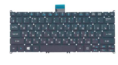 Клавиатура для ноутбука Acer Aspire V5-122, V5-122P, V5-171, V5-132P, V3-331, V3-371, V3-372, E3-111, E3-112, S5-391 с подсветкой (Light), Black, (No Frame), RU - фото 3