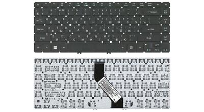 Клавиатура для ноутбука Acer Aspire V5-431, V5-431G, V5-431P, V5-431PG, V5-471, V5-471G, V5-471P с подсветкой (Light), Black, (No Frame) RU