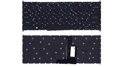 Клавиатура для ноутбука Acer Spin 1 SP113-31, с подсветкой (Light), Black, (No Frame), RU